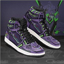 Evangelion Shoes - Unit-01 Weapon Jordan Sneakers EVA Merch