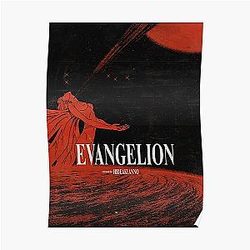 Evangelion Posters - Neon Genesis Evangelion - Movie BlackRed Poster
