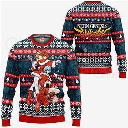 Evangelion Sweater - Rei and Asuka Ugly Christmas Sweater