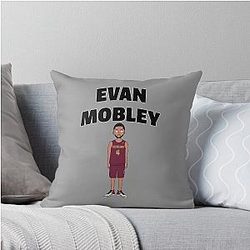 Evan Mobley Mob Psycho Art style Throw Pillow