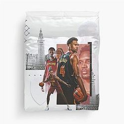 Evan Mobley Basketball Duvet Cover