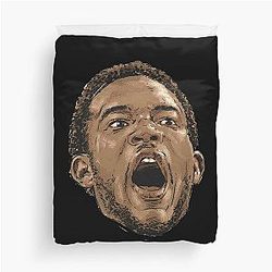 Evan Mobley Scream Duvet Cover