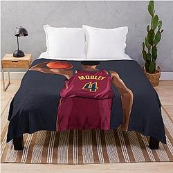 Evan Mobley Vector Back Throw Blanket