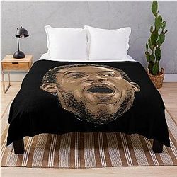 Evan Mobley Scream Throw Blanket