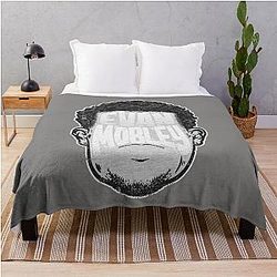 Evan Mobley Player Silhouette Throw Blanket