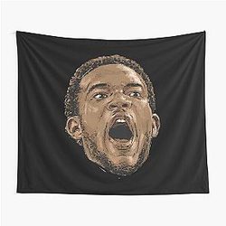 Evan Mobley Scream Tapestry