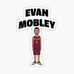 Evan Mobley Mob Psycho art style Sticker