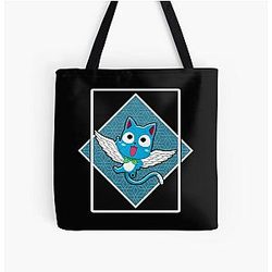 Fairy Tail Bags - Happy In The Blue Box All Over Print Tote Bag RB0607
