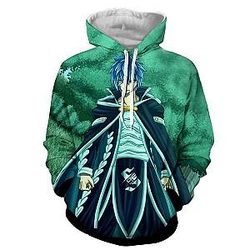 Fairy Tail Hoodies - Jellal Green  Hoodie IPW