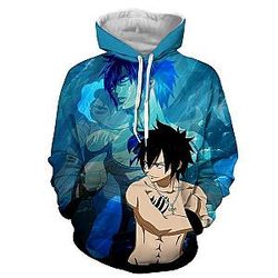 Fairy Tail Hoodies - Gray Fullbuster Blue  Hoodie IPW
