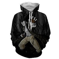 Fairy Tail Hoodies - Gajeel Iron Black Dragon Slayer Dark Magic  Hoodie IPW
