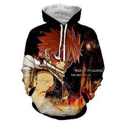 Fairy Tail Hoodies - Natsu Black Dragneel    Hoodie IPW