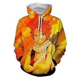 Fairy Tail Hoodies - Natsu Yellow Designer   Dragneel  Hoodie IPW
