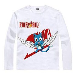 Fairy Tail T-Shirts - Happy Over Emblem Long Sleeve Shirt IPW