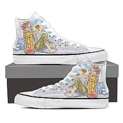 Fairy Tail Shoes - Natsu Sketch Magnolia Customized  Happy  Sneaker Shoes IPW