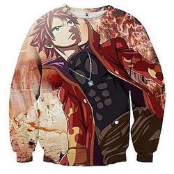 Fairy Tail Sweatshirts - No Scarf Natsu Red  Sweatshirt IPW