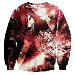 Fairy Tail Sweatshirts - Erza Scarlet  Sweatshirt IPW