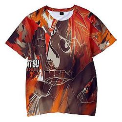 Fairy Tail T-Shirts - Natsu Dragneel Color Embossed Fire  T-shirt IPW