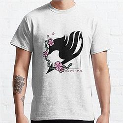 Fairy Tail T-Shirts - Fairy Tail Cherry Blossoms Classic T-Shirt RB0607