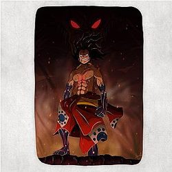 Fairy Tail Blanket - Natsu Monkey D.Luffy Crossover Soft Brushed Dragon Blanket IPW