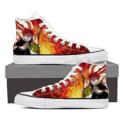 Fairy Tail Shoes - Natsu Art Magnolia Customized Angry Natsu  Sneaker Shoes IPW