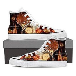 Fairy Tail Shoes - Flat Converse Natsu Son of Dragon  Sneaker Shoes IPW