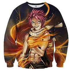 Fairy Tail Sweatshirts - Smiling Dragneel Natsu   Sweatshirt IPW