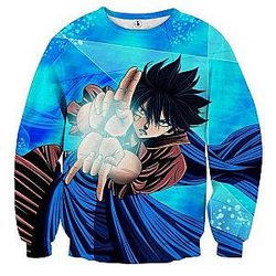 Fairy Tail Sweatshirts - Zeref Blue Magic   Sweatshirt IPW