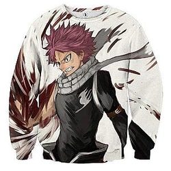 Fairy Tail Sweatshirts - Natsu Warm Blood  Sweatshirt IPW