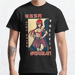 Fairy Tail T-Shirts - Fairy Tail Character Erza Scarlet Classic T-Shirt RB0607