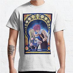 Fairy Tail T-Shirts - Natsu and Lucy Classic T-Shirt RB0607