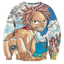 Fairy Tail Sweatshirts - Natsu Shirt off  Sweatshirt IPW