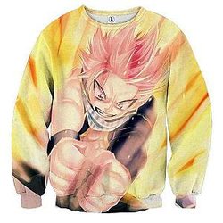 Fairy Tail Sweatshirts - Natsu Smashing  Sweatshirt IPW