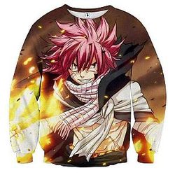 Fairy Tail Sweatshirts - Natsu Fired on  Sweatshirt IPW