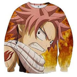Fairy Tail Sweatshirts - Natsu Face  Sweatshirt IPW