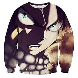 Fairy Tail Sweatshirts - Natsu angry Face  Sweatshirt IPW