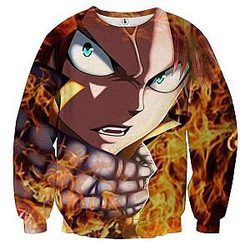 Fairy Tail Sweatshirts - Natsu angry Face    Sweatshirt IPW