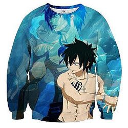 Fairy Tail Sweatshirts - Gray Blue  Sweatshirt IPW
