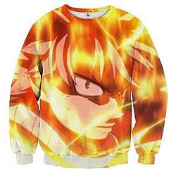 Fairy Tail Sweatshirts - Fire Natsu Face  Sweatshirt IPW