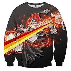 Fairy Tail Sweatshirts - Fire Spectrum Natsu  Sweatshirt IPW