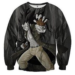 Fairy Tail Sweatshirts - Gajeel Black  Sweatshirt IPW