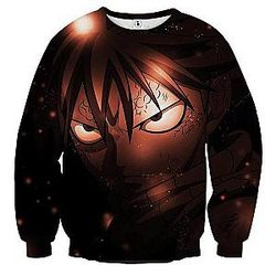 Fairy Tail Sweatshirts - Black Face Natsu  Sweatshirt IPW