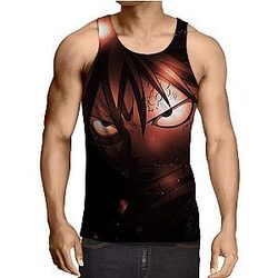 Fairy Tail Tank Tops - Black Face Natsu   Tank Top IPW