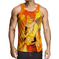 Fairy Tail Tank Tops - Natsu   Yellow Style  Tank Top IPW