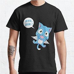 Fairy Tail T-Shirts - Blue Cat Classic T-Shirt RB0607