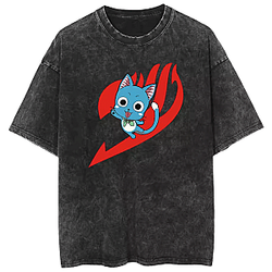 Happy Wing PTTT1005 Washed  Fairy Tail T-Shirts