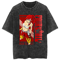 Scarlet Valkyrie PTTT1005 Washed  Fairy Tail T-Shirts