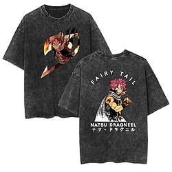 Natsu Washed PTTT1005  Fairy Tail T-Shirts