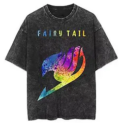 Watercolor Acid Wash Fairy Tail T-Shirts