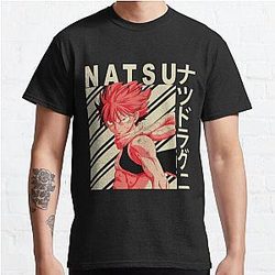 Fairy Tail T-Shirts - Natsu Dragneel Vintage Art Classic T-Shirt RB0607